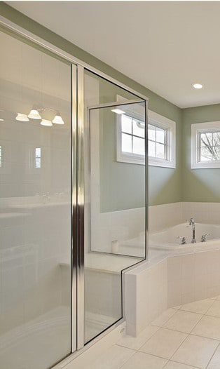 15 Shower Doors To Inspire Your Bathroom Remodel Century - Shower With Half Wall And Glass Door